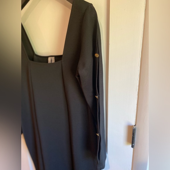 ASOS midi square neck dress w/ long peep sleeves - Picture 11 of 12